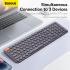 Baseus K01B Wireless Tri-Mode Keyboard (Bluetooth 5.0 & Wireless 2.4G) | Silent English Layout Keyboards - Grey